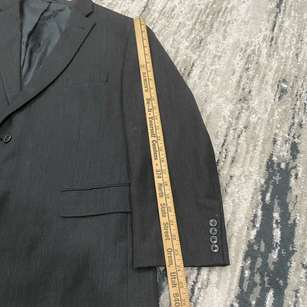 Jos A Bank‎ Charcoal Gray BIG & TALL 100% Wool Twill Blazer Sport Coat 50L/45W